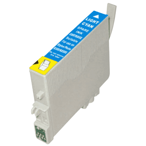 PixoJet Epson T0485 C13T04854010 ljus cyan bläckpatron | Innehåll: 13 ml.