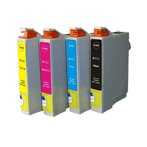 PixoJet Epson T0711 rabattpaket - 4 st.