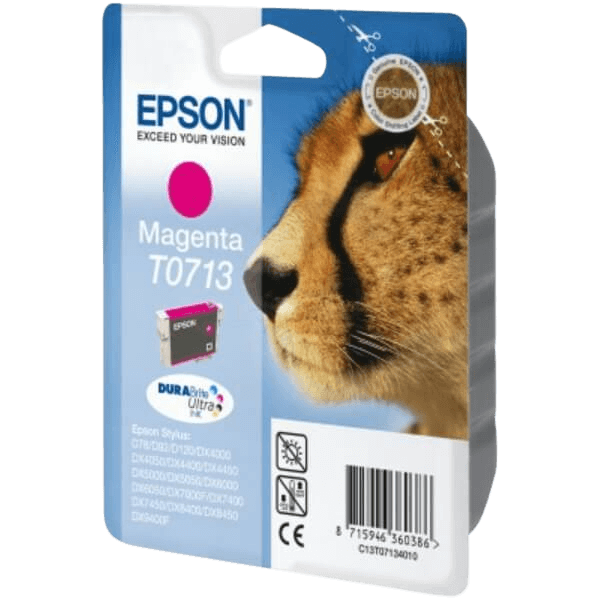 Epson Original T0713 C13T07134012 magenta bläckpatron | Innehåll: 5,5 ml.