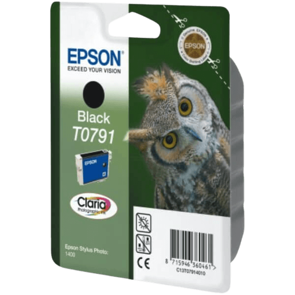 Epson Original T0791 C13T07914010 XL svart bläckpatron | Innehåll: 11,1 ml.