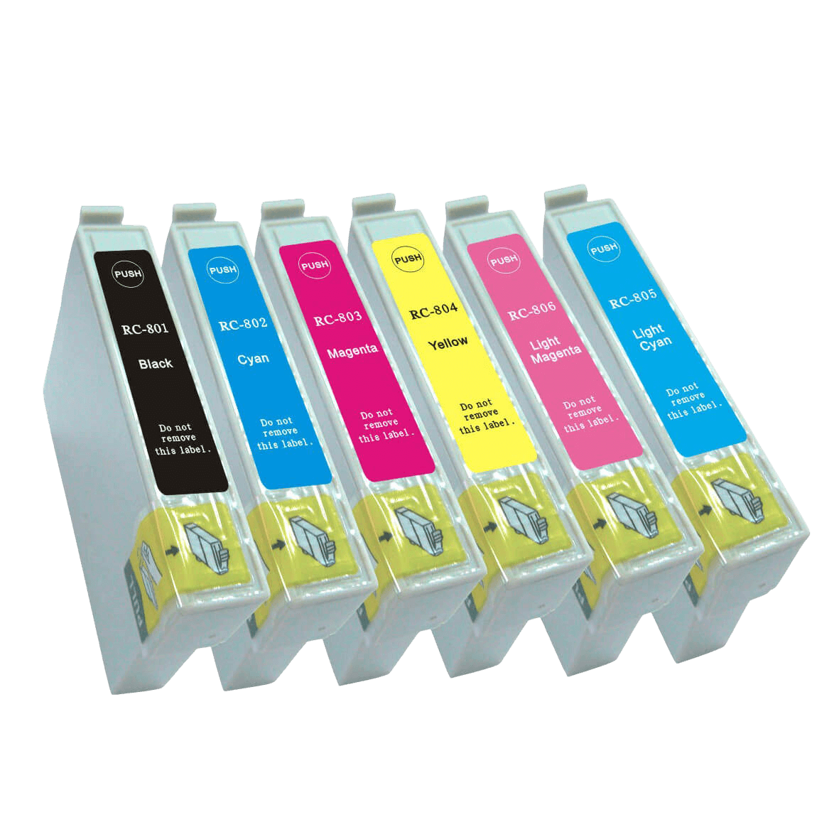 PixoJet Epson T0801 rabattpaket - 6 st.