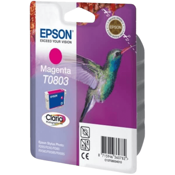 Epson Original T0803 C13T08034011 magenta bläckpatron | Innehåll: 7,4 ml.