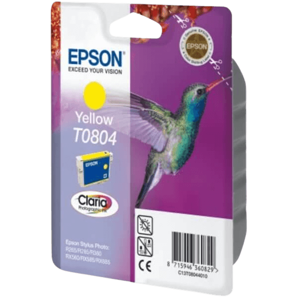 Epson Original T0804 C13T08044011 gul bläckpatron | Innehåll: 7,4 ml.