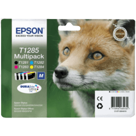 Epson Original T1285 C13T12854012 CMYK rabattpaket | Innehåll: 1x5,9 + 3x3,5 ml.