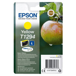 Epson Original T1294 C13T12944012 XL gul bläckpatron | Innehåll: 7 ml.