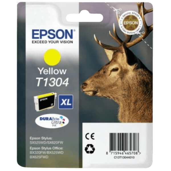 Epson Original T1304 C13T13044012 XXL gul bläckpatron | Innehåll: 10,1 ml.