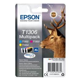 Epson Original T1306 C13T13064012 XXL 3 färger i en rabattpaket | Innehåll: 3x10,1 ml.