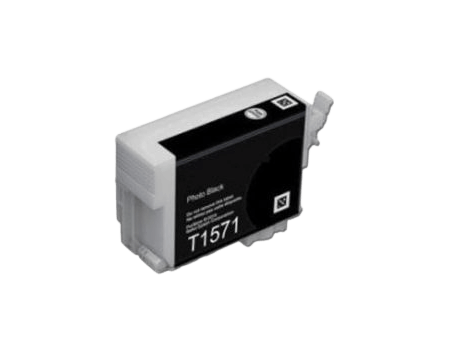 PixoJet Epson T1571 C13T15714010 foto svart bläckpatron | Innehåll: 26 ml.