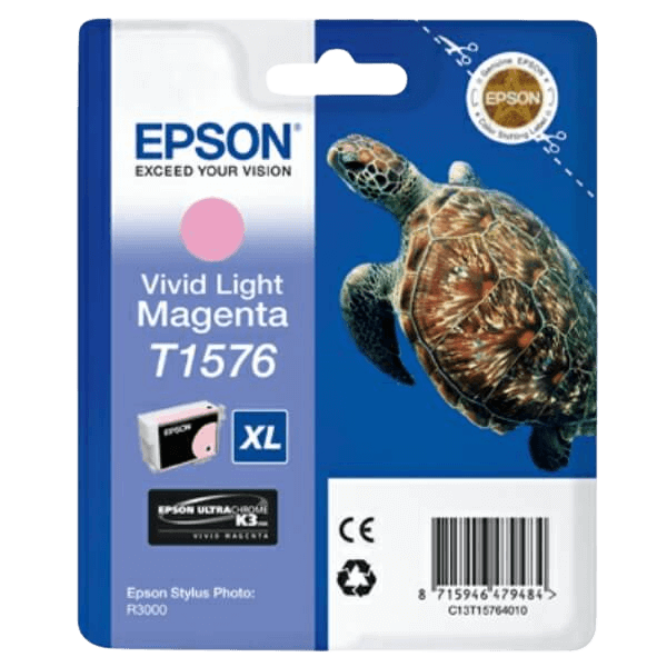 Epson Original T1576 C13T15764010 ljus magenta bläckpatron | Innehåll: 25,9 ml.