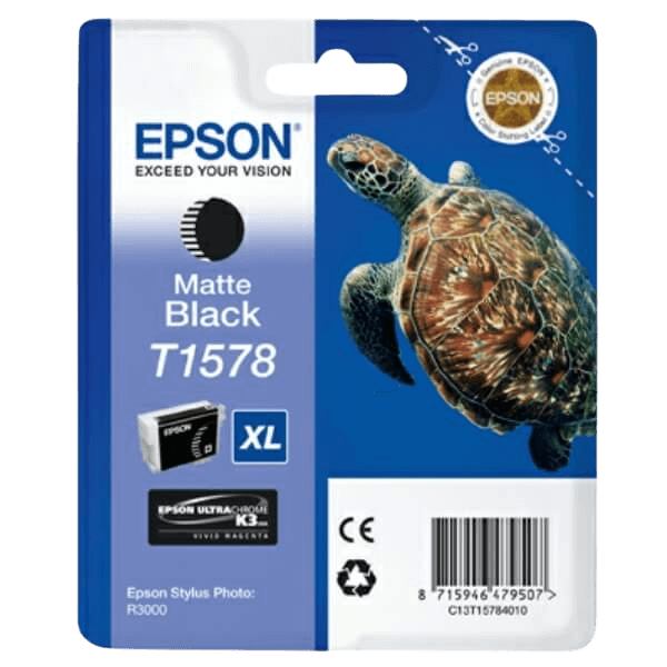 Epson Original T1578 C13T15784010 matt svart bläckpatron | Innehåll: 25,9 ml.