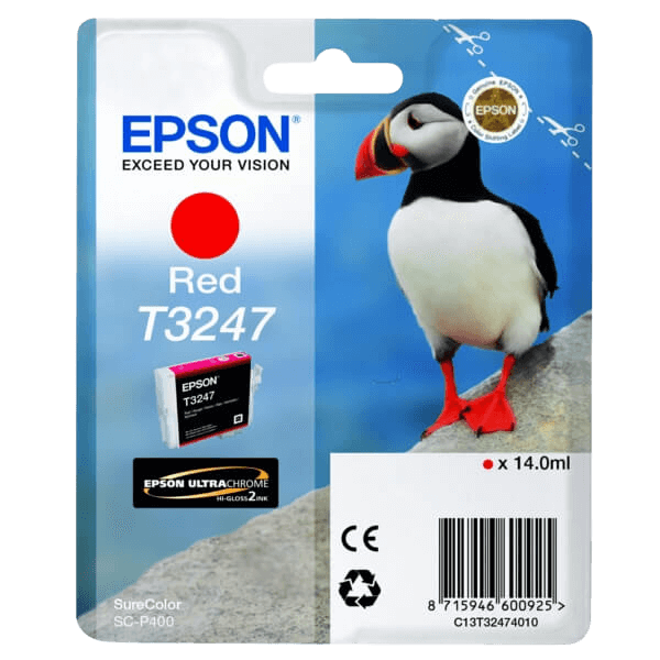 Epson Original T3247 C13T32474010 röd bläckpatron | Innehåll: 14 ml.