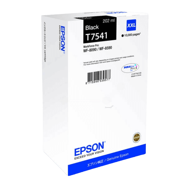 Epson Original T7541 C13T754140 XXL svart bläckpatron | Innehåll: 202 ml.