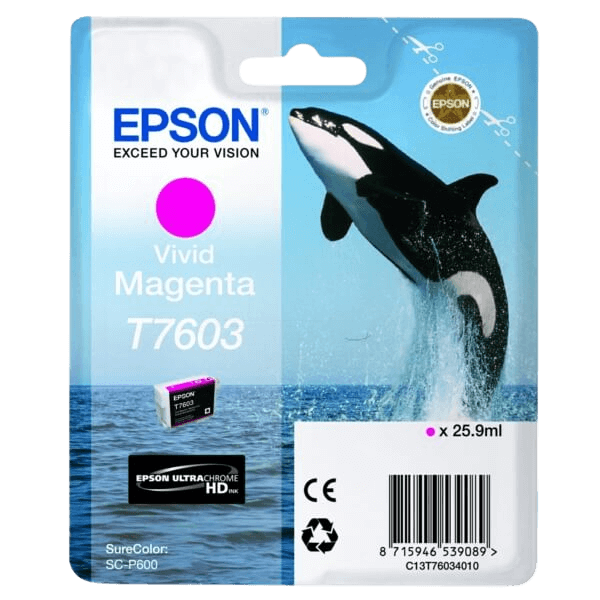 Epson Original T7603 C13T76034010 magenta bläckpatron | Innehåll: 25,9 ml.