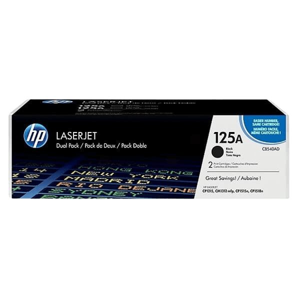 HP Original 125A CB540AD twin pack svart toner | Innehåll: 4400 sidor