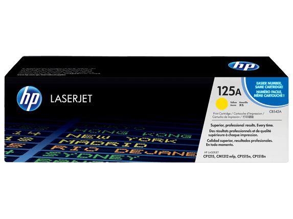 HP Original 125A CB542A gul toner | Innehåll: 1400 sidor
