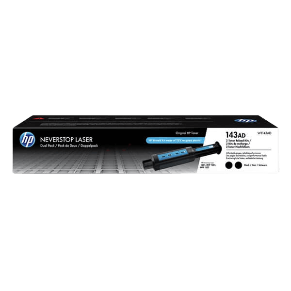 HP Original 143AD W1143AD twin pack svart toner | Innehåll: 5000 sidor