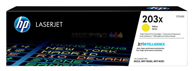 HP Original 203X CF542X XL gul toner | Innehåll: 2500 sidor
