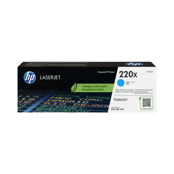 HP Original 220X W2201X XL cyan toner | Innehåll: 5500 sidor
