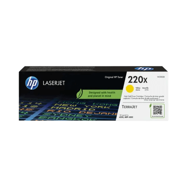 HP Original 220X W2202X XL gul toner | Innehåll: 5500 sidor