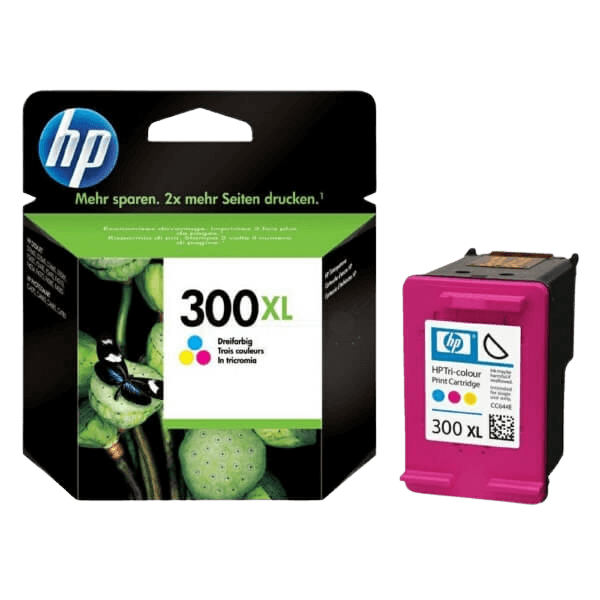 HP Original 300 CC644EE XL 3 färger i en bläckpatron | Innehåll: 11 ml.