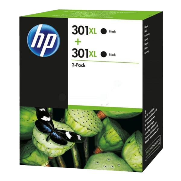 HP Original 301XL D8J45AE XL twin pack svart bläckpatron | Innehåll: 960 sidor
