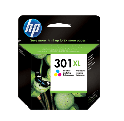 HP Original 301XL CH564EE 3 färger i en bläckpatron | Innehåll: 6 ml.