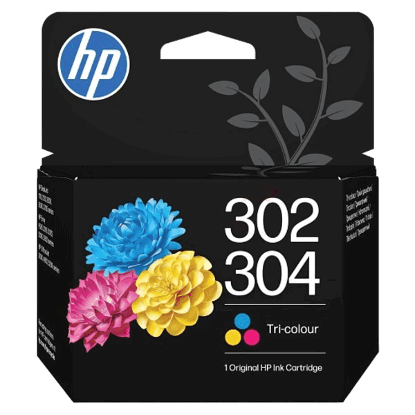 HP Original 302/304 B7RT6AE 3 färger i en bläckpatron | Innehåll: 100 sidor