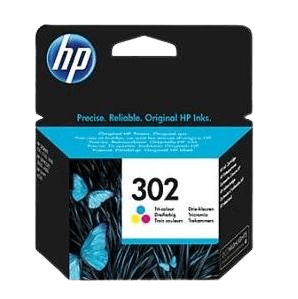 HP Original 302 F6U65AE 3 färger i en bläckpatron | Innehåll: 4 ml.
