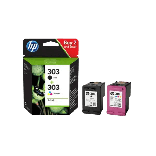 HP Original 303 3YM92AE CMYK rabattpaket | Innehåll: 4 + 4 ml.