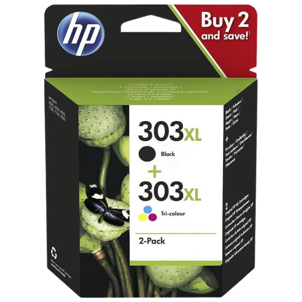 HP Original 303XL 3YN10AE CMYK rabattpaket | Innehåll: 12 + 10 ml.