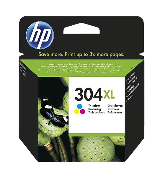 HP Original 304 N9K07AE XL 3 färger i en bläckpatron | Innehåll: 7 ml.