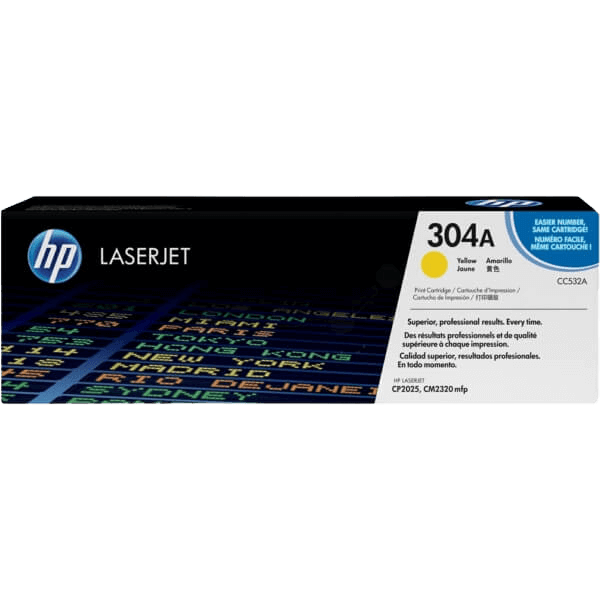 HP Original 304A CC532A XL gul toner | Innehåll: 2800 sidor