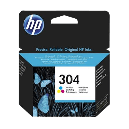 HP Original 304CMY N9K05AE 3 färger i en bläckpatron | Innehåll: 2 ml.