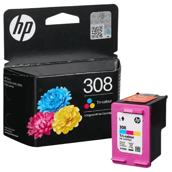HP Original 308 7FP20UE 3 färger i en bläckpatron | Innehåll: 120 sidor