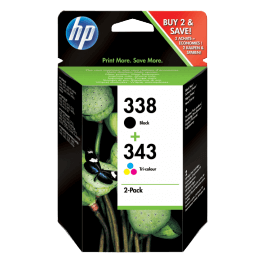 HP Original 338 / 343 SD449EE CMYK rabattpaket