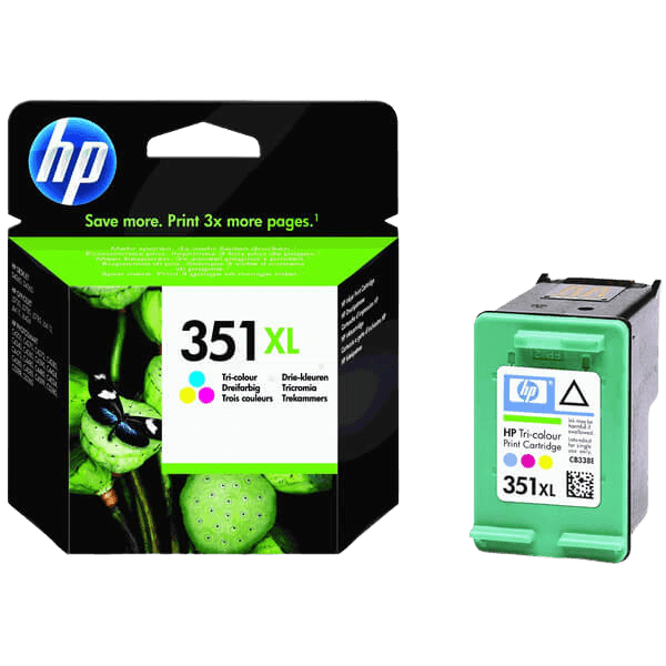 HP Original 351 CB338EE XL 3 färger i en bläckpatron | Innehåll: 14 ml.