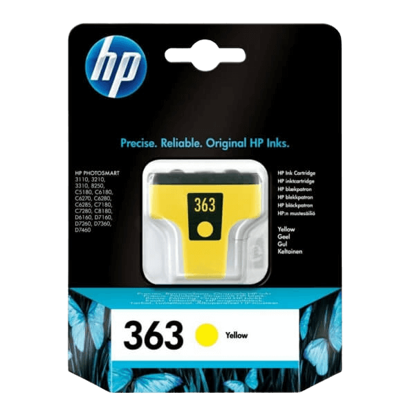 HP Original 363 C8773EE gul bläckpatron | Innehåll: 4 ml.