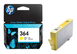HP Original 364 CB320EE gul bläckpatron | Innehåll: 3 ml.
