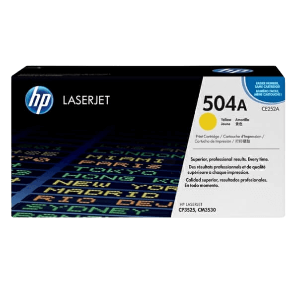 HP Original 504A CE252A gul toner | Innehåll: 7000 sidor