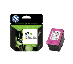HP Original 62XL C2P07AE 3 färger i en bläckpatron | Innehåll: 415 sidor