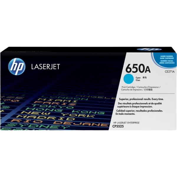 HP Original 650A CE271A cyan toner | Innehåll: 15000 sidor