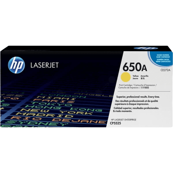 HP Original 650A CE272A gul toner | Innehåll: 15000 sidor