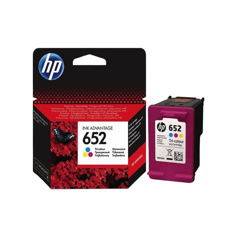 HP Original 652 F6V24AE 3 färger i en bläckpatron | Innehåll: 200 sidor