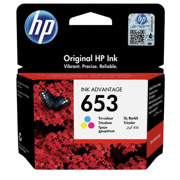 HP Original 653 3YM74AE 3 färger i en bläckpatron | Innehåll: 5 ml.