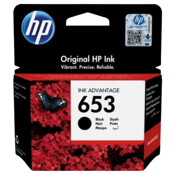 HP Original 653 3YM75AE svart bläckpatron | Innehåll: 6 ml.