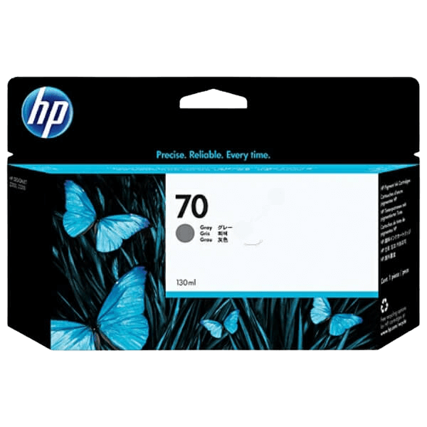 HP Original 70 C9450A grå bläckpatron | Innehåll: 130 ml.