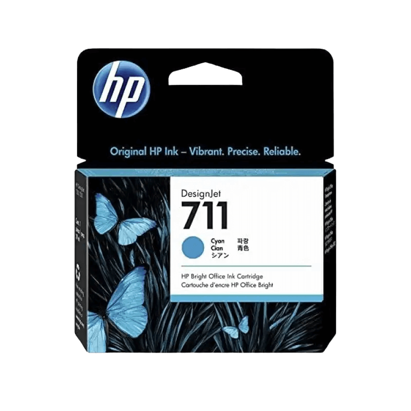 HP Original 711 CZ130A cyan bläckpatron | Innehåll: 29 ml.