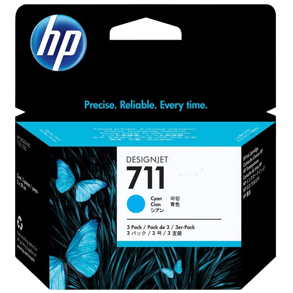 HP Original 711 CZ134A XL cyan bläckpatron | Innehåll: 87 ml.