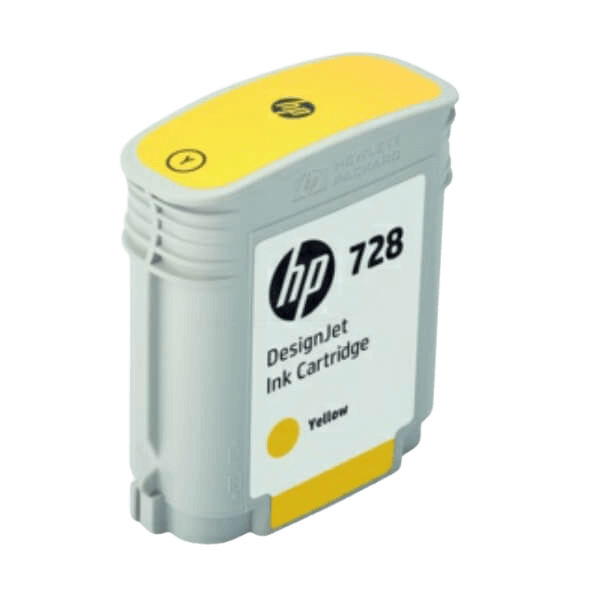 HP Original 728 F9J61A gul bläckpatron