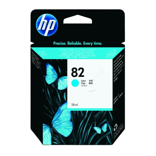 HP Original 82 CH566A cyan bläckpatron | Innehåll: 28 ml.